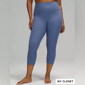 lululemon wunder under 23” high rise crop legging